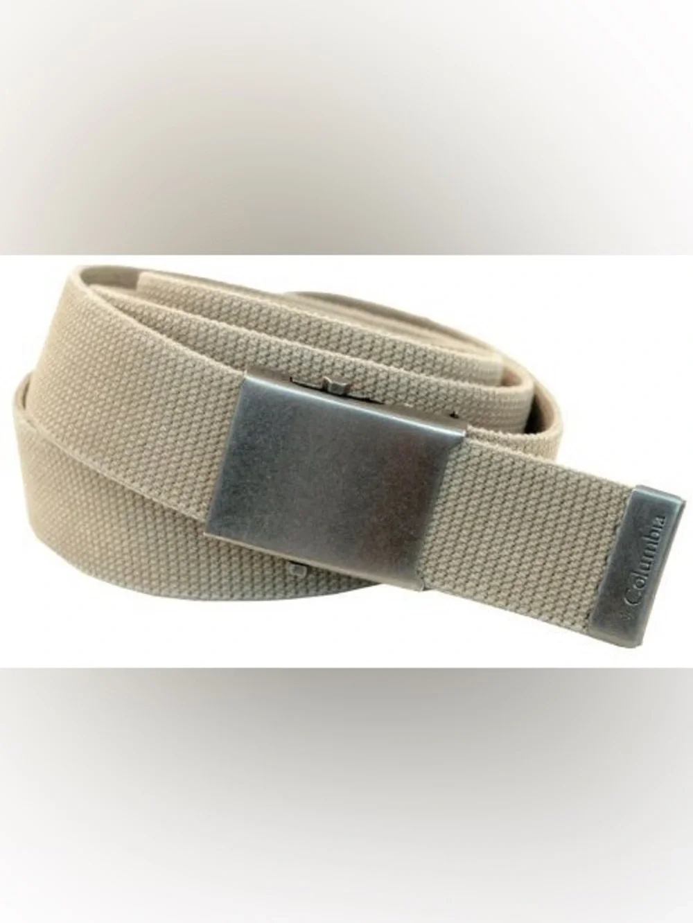 Columbia Canvas Belts Khaki Navy Blue